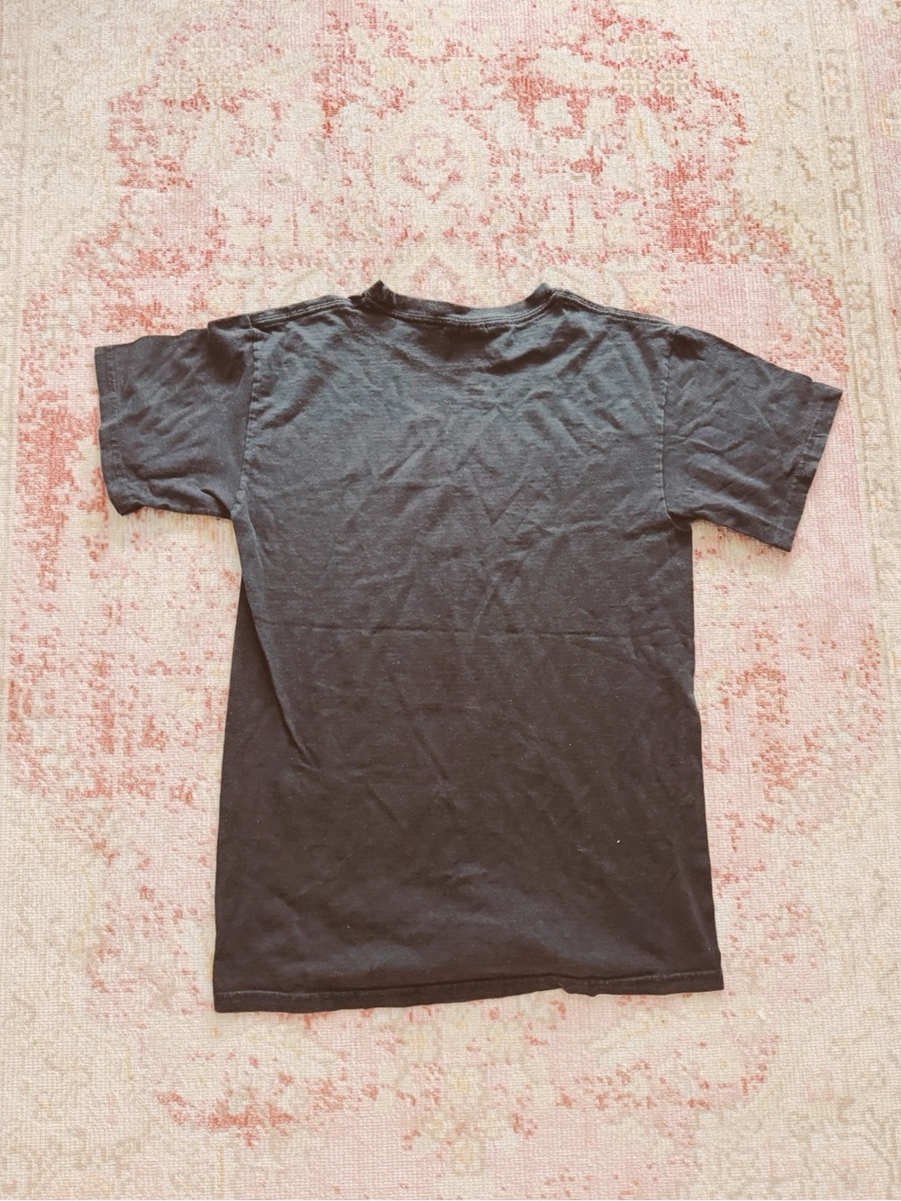 Hanes, Men’s Black Short-Sleeve Band Tee with Red and Gold Graphic - Picture 2 of 3